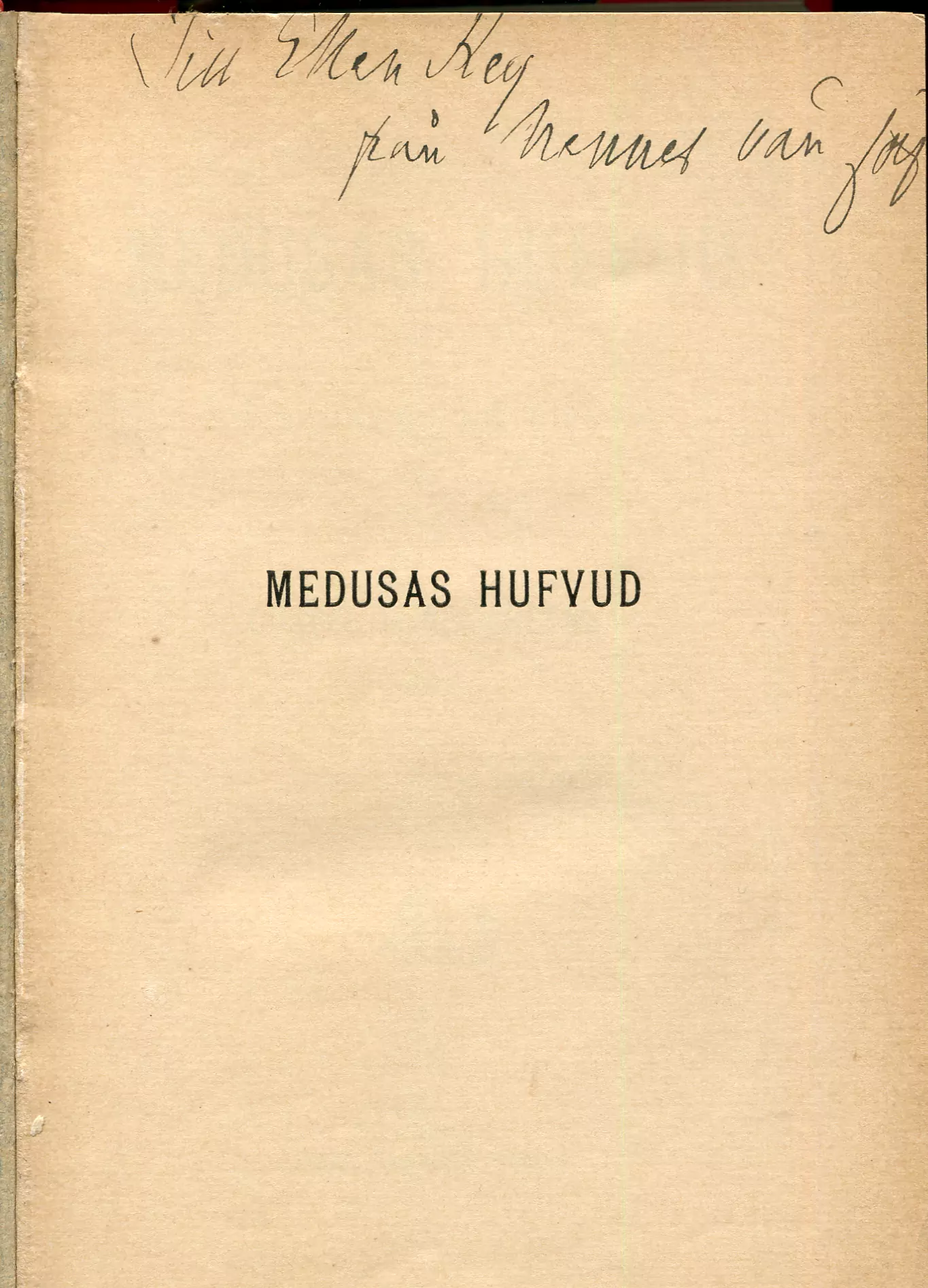 Medusas hufvud , Stockholm 1895