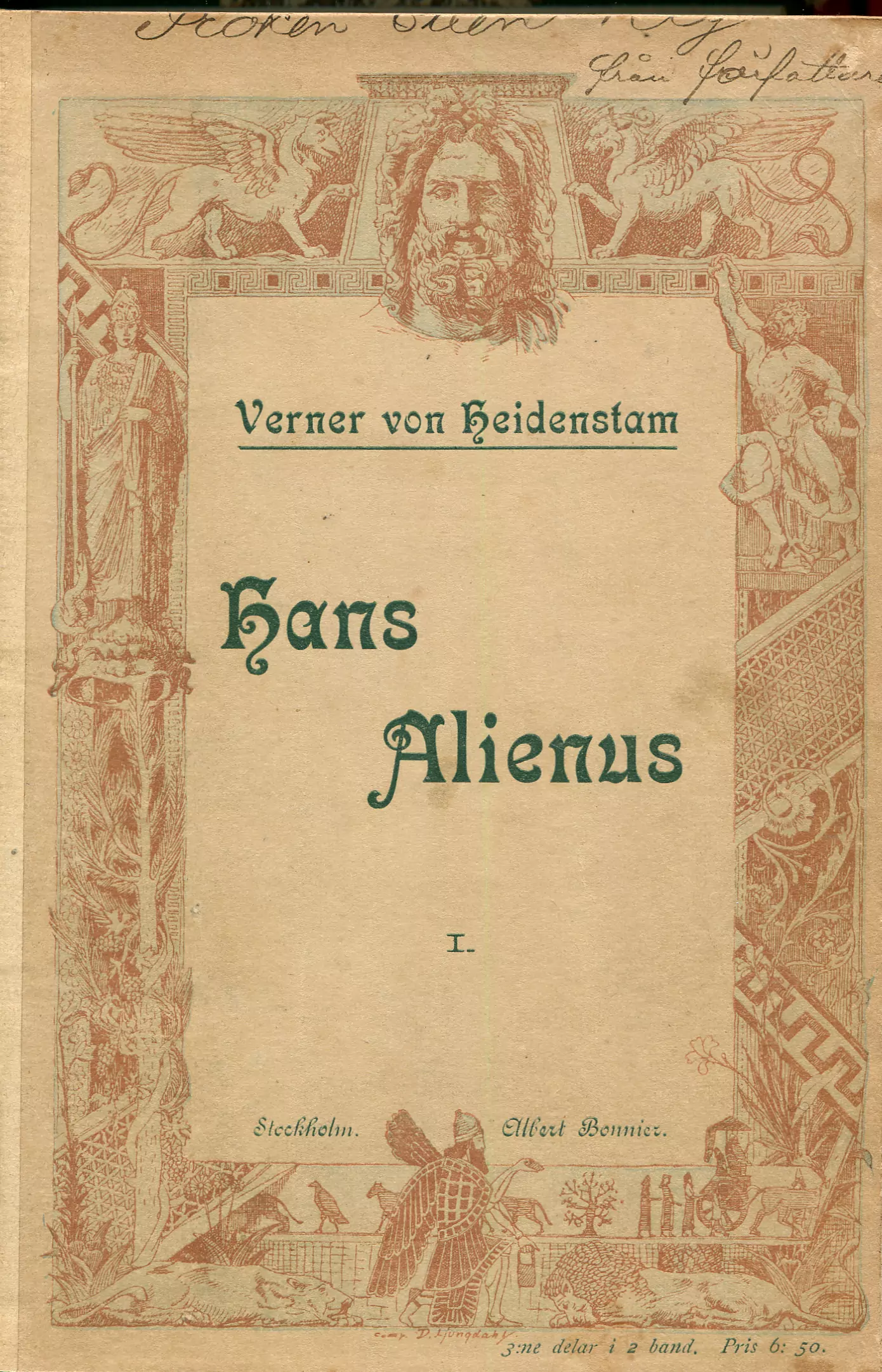 Hans Alienus D. 1, Stockholm 1892