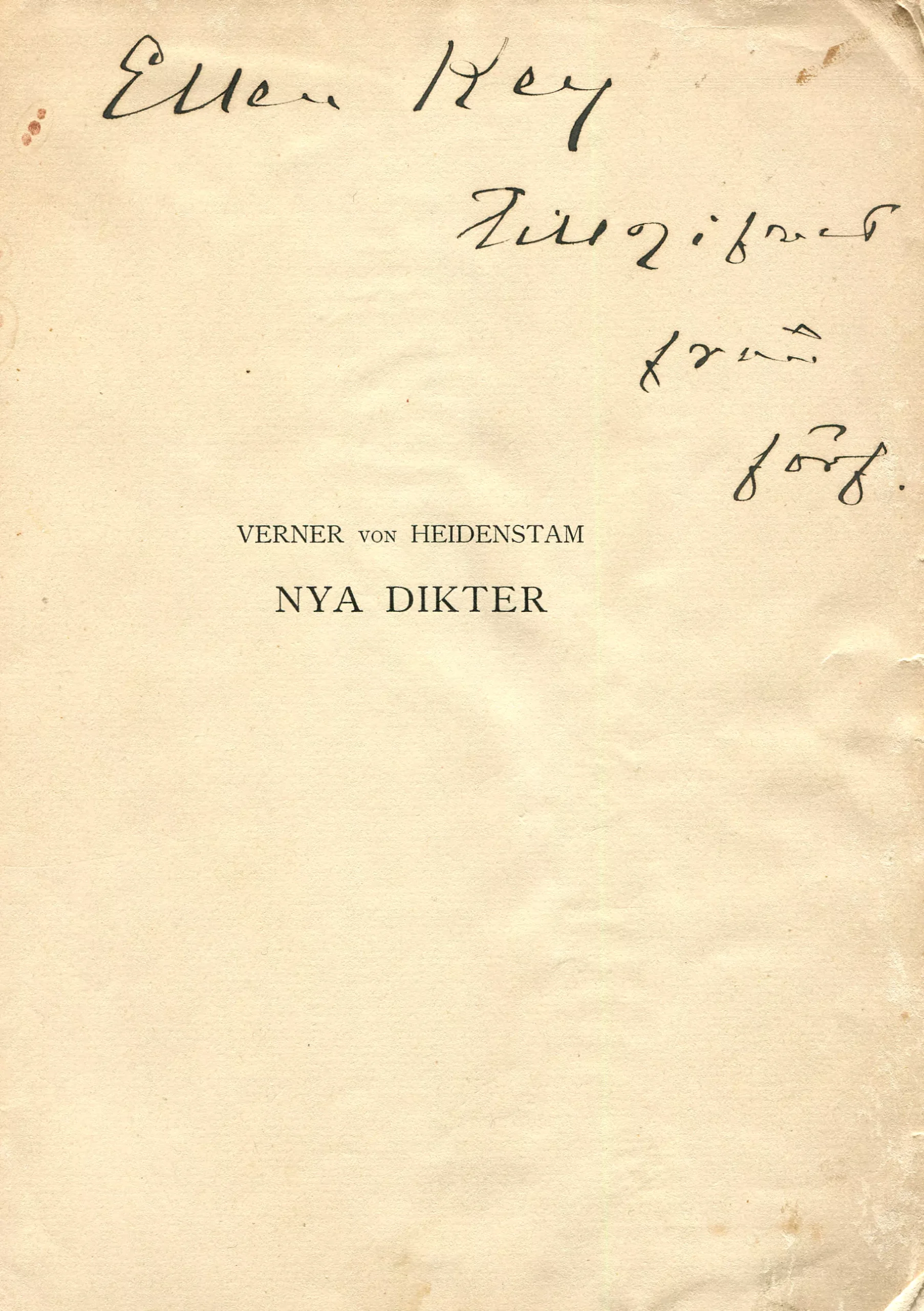 Nya dikter, Stockholm 1915
