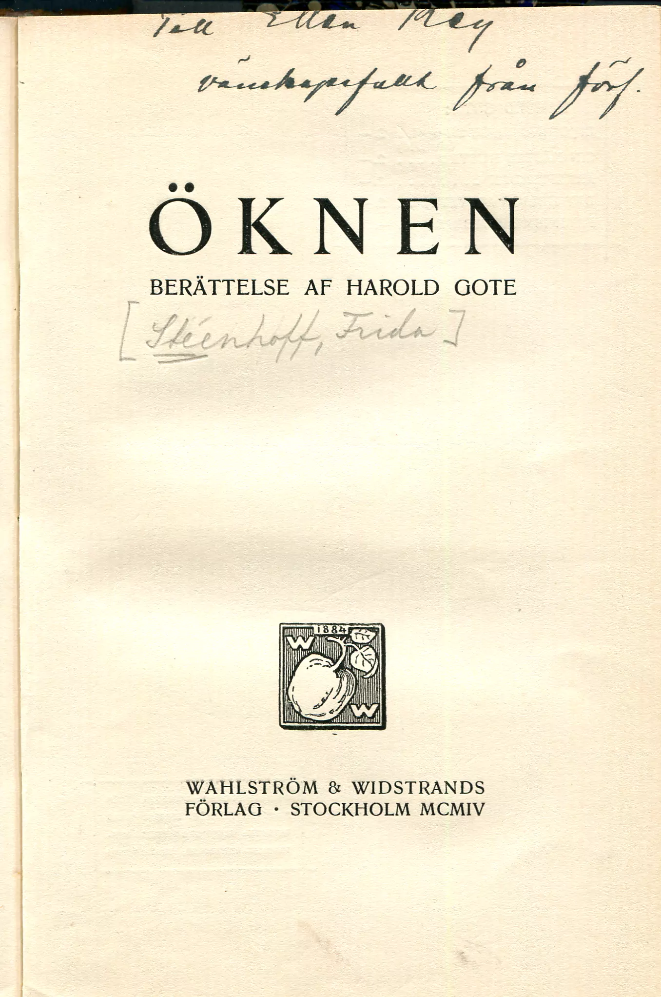 Öknen , Stockholm 1904