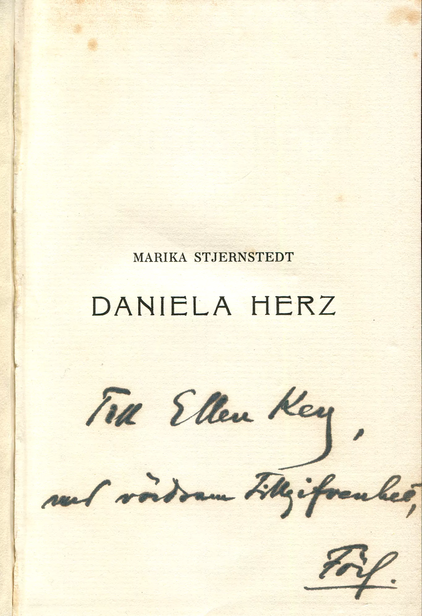 Daniela Herz , Stockholm 1912