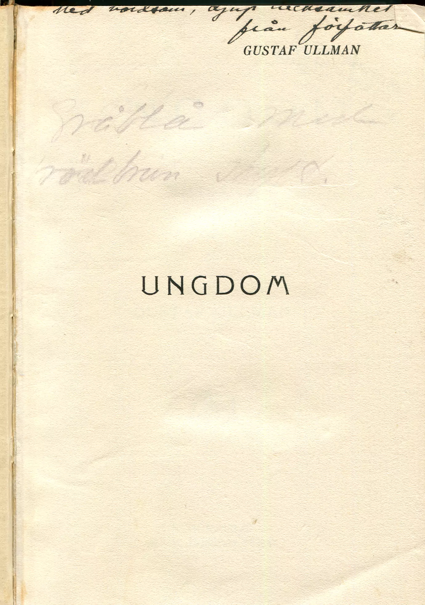 Ungdom , Stockholm 1908