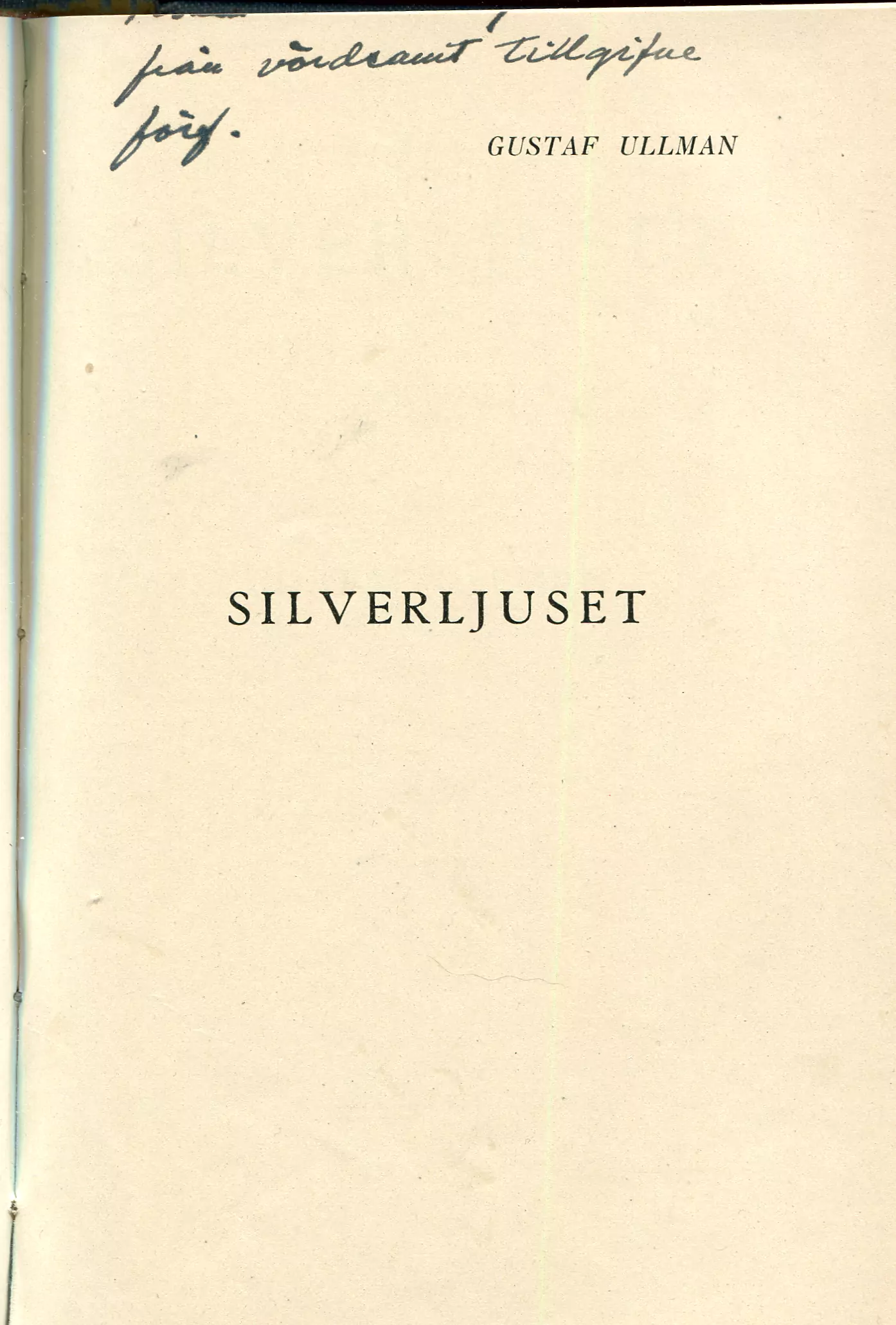 Silverljuset , Stockholm 1918