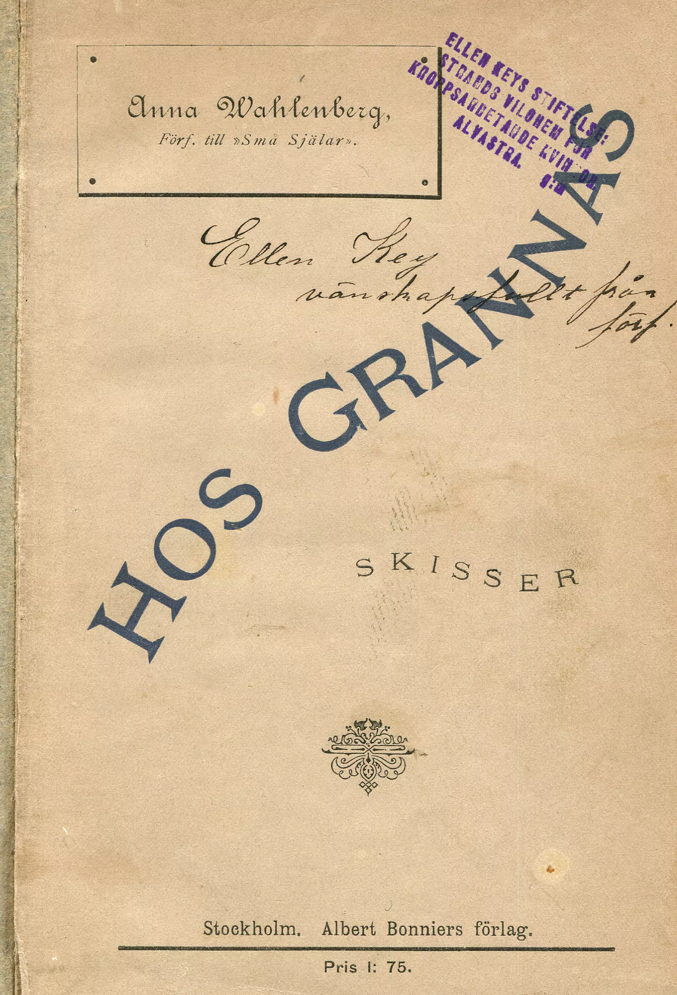 Hos grannas , Stockholm 1887