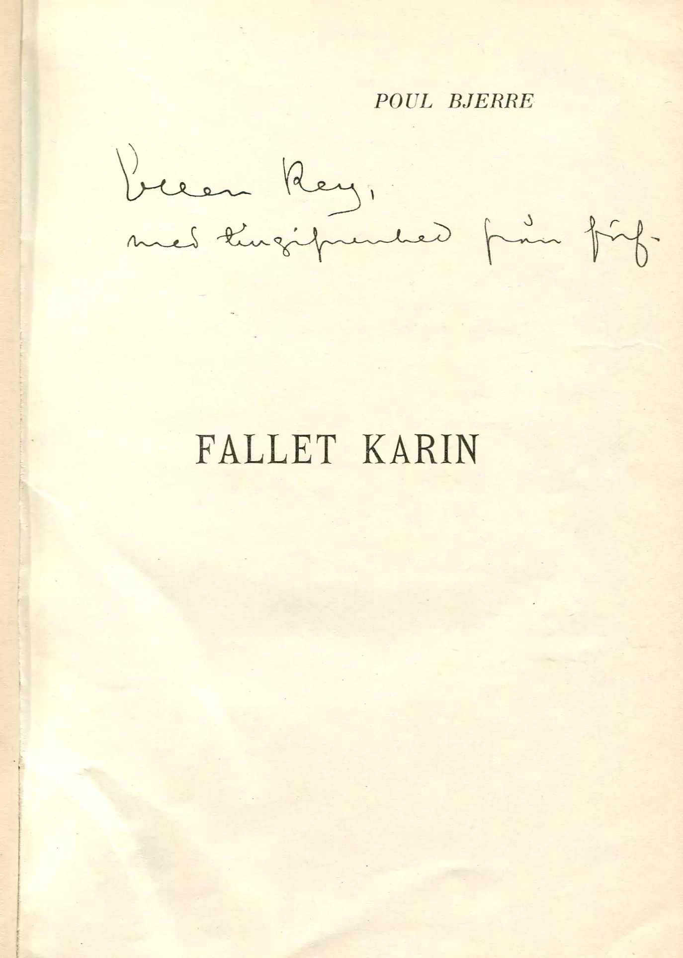 Fallet Karin , Stockholm 1905