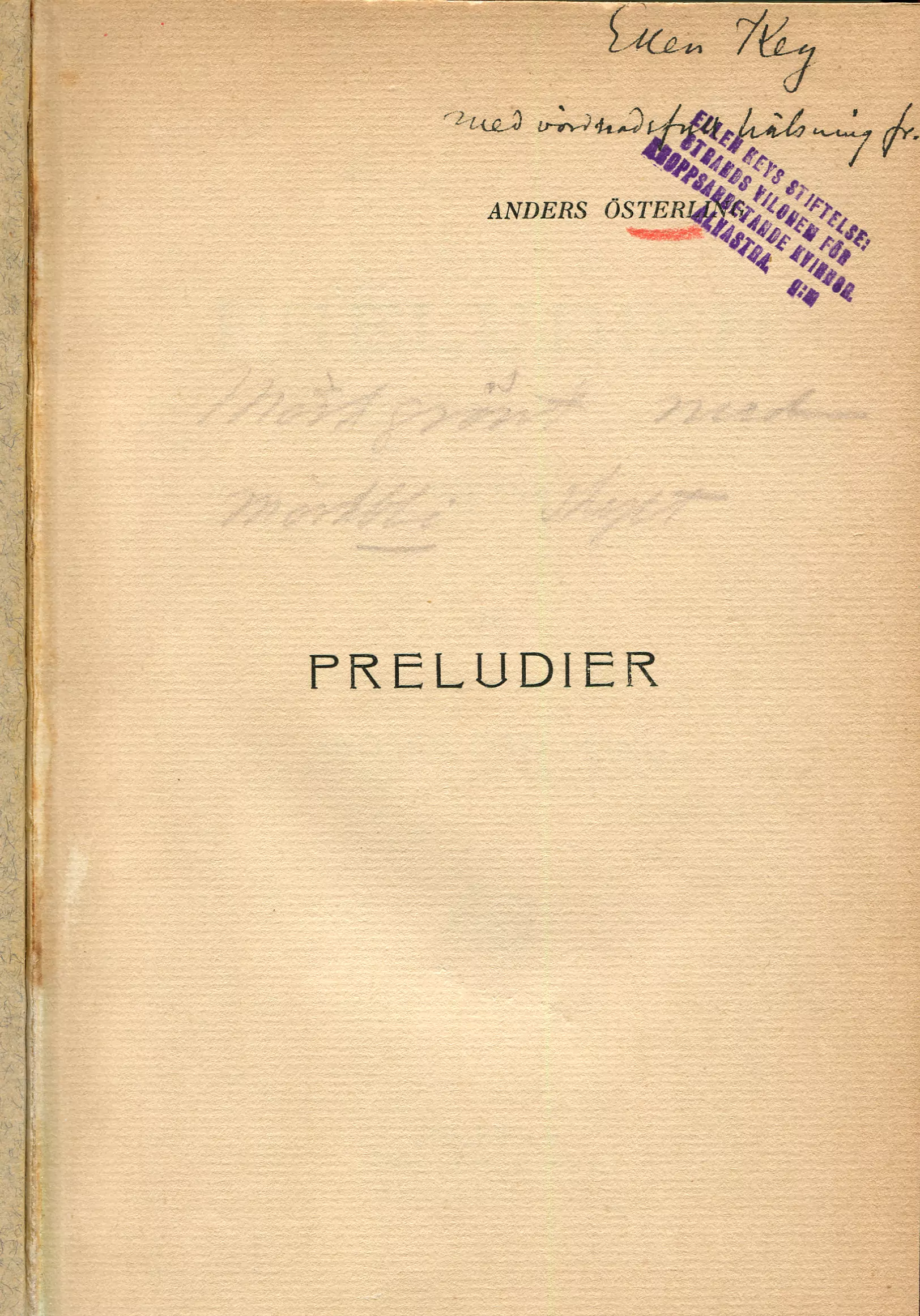 Preludier , Stockholm 1904
