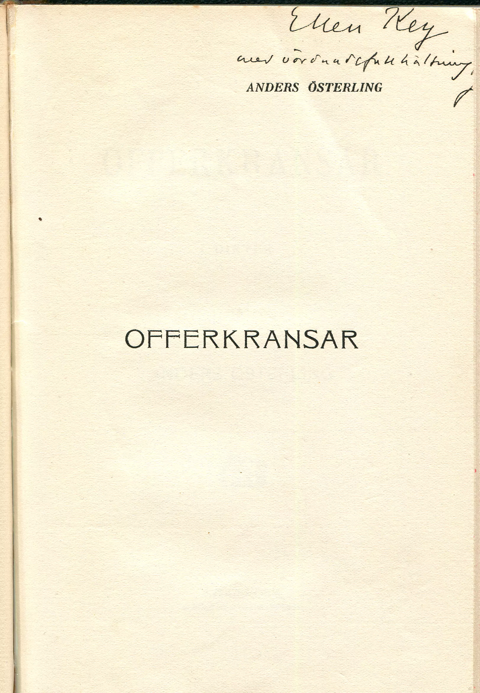 Offerkransar , Stockholm 1905