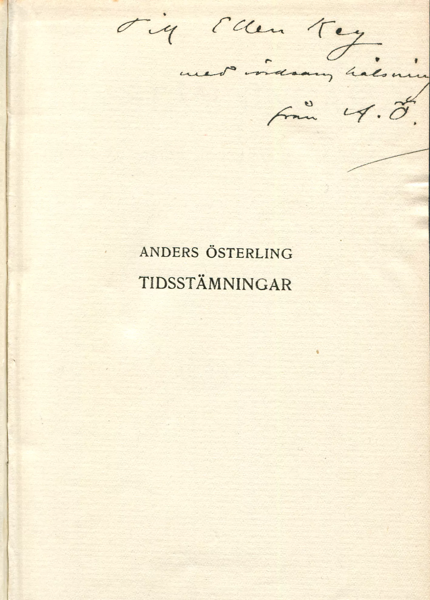 Tidsstämningar , Stockholm 1916