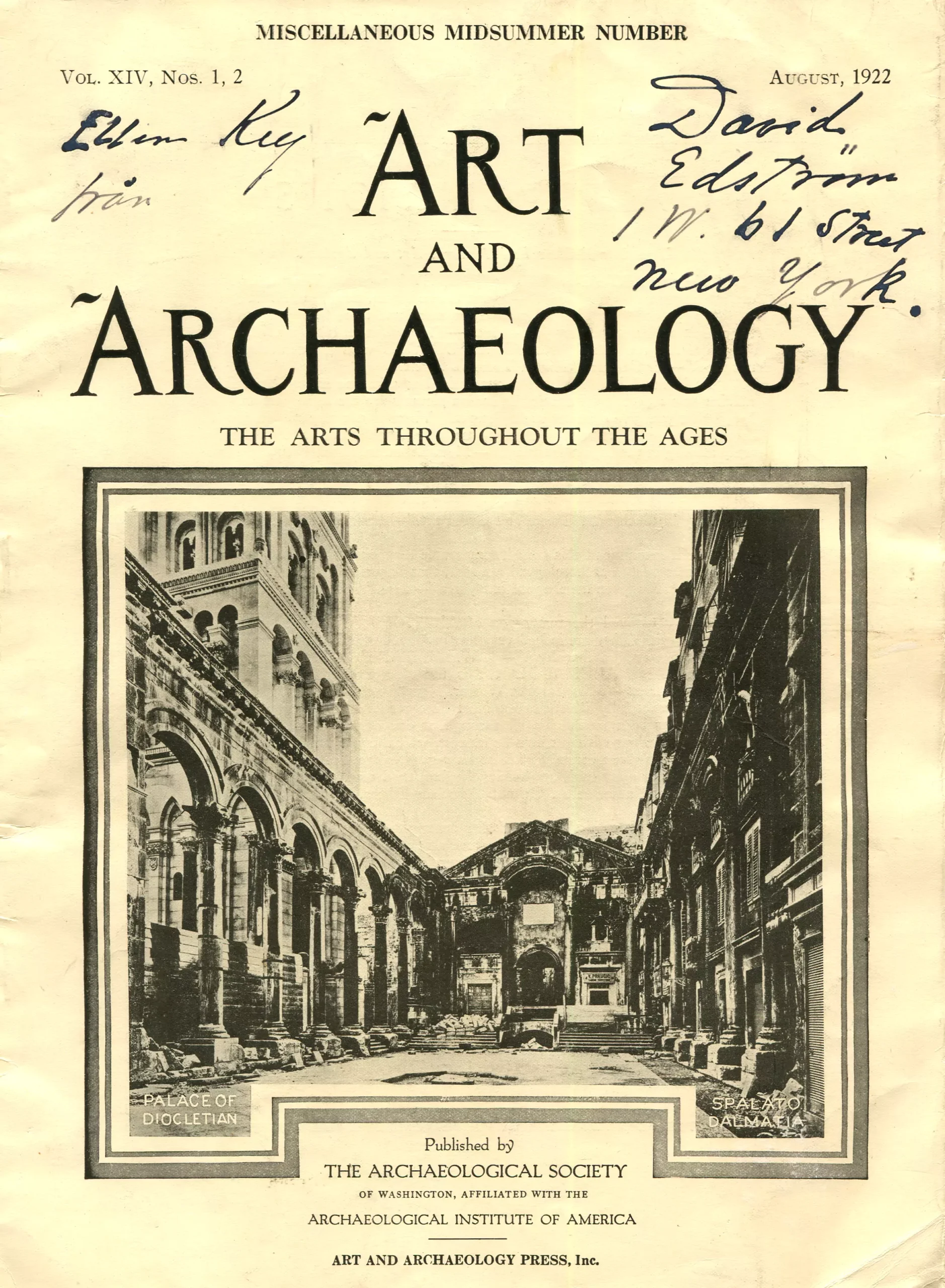Art and archaeology  Vol. 14, Washington. DC 1922