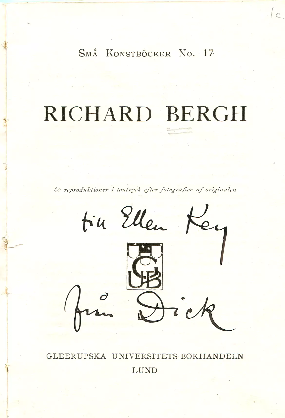 Richard Bergh : 60 reproduktioner, Lund 1914